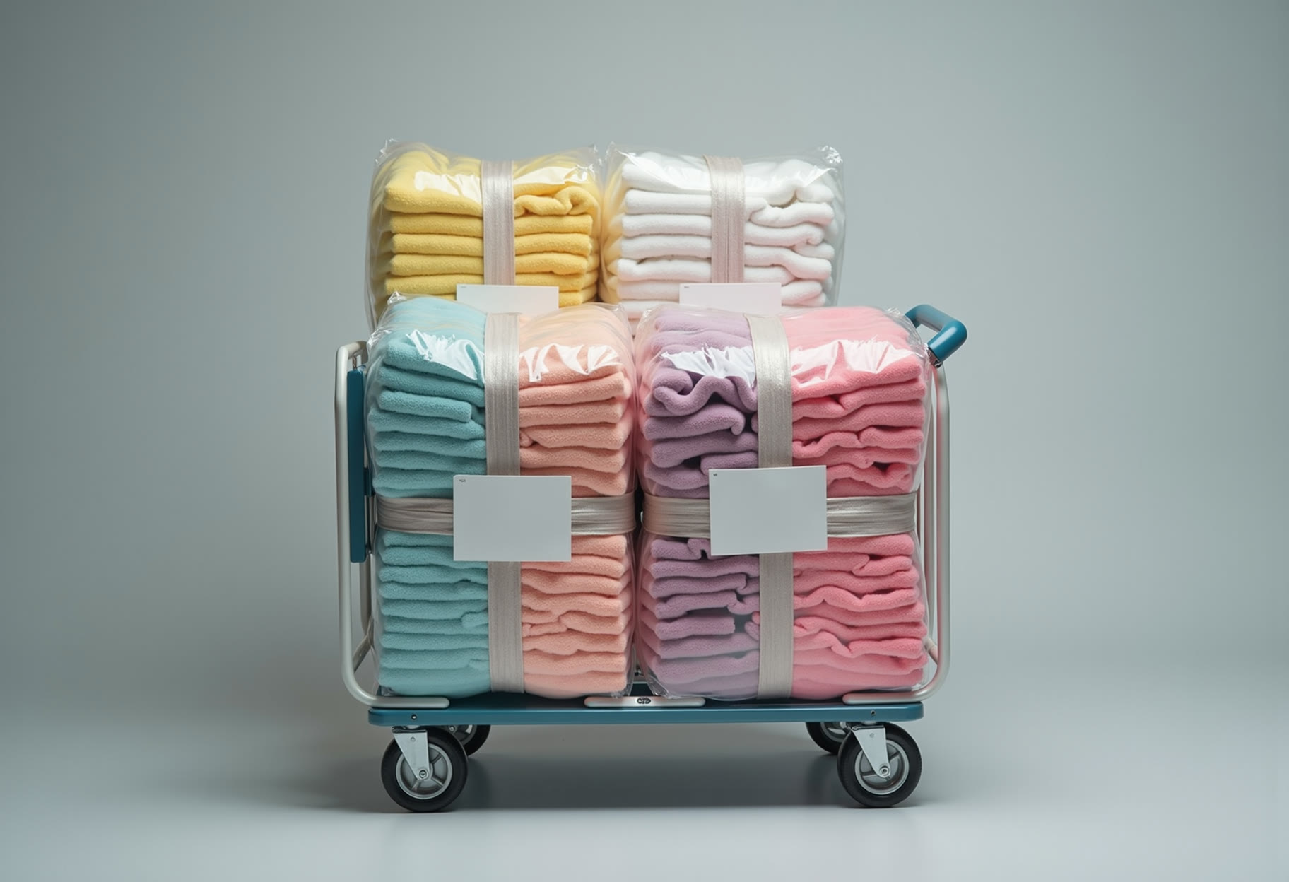 Scrub bundles sorted by color